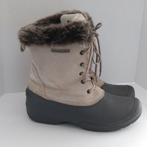 Field & Stream PAC Suede Faux Fur Winter Boots 8 Ivory - Picture 2 of 16